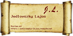 Jedlovszky Lajos névjegykártya